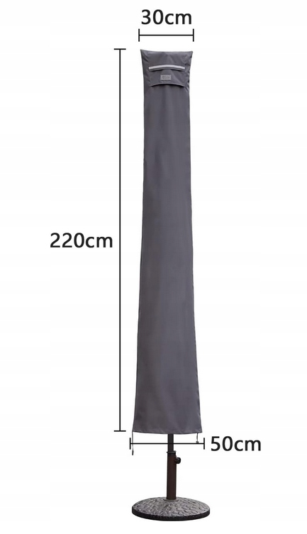 POKROWIEC NA PARASOL 220 X 30/50 CM SZARY SEKEY Producent Sekey