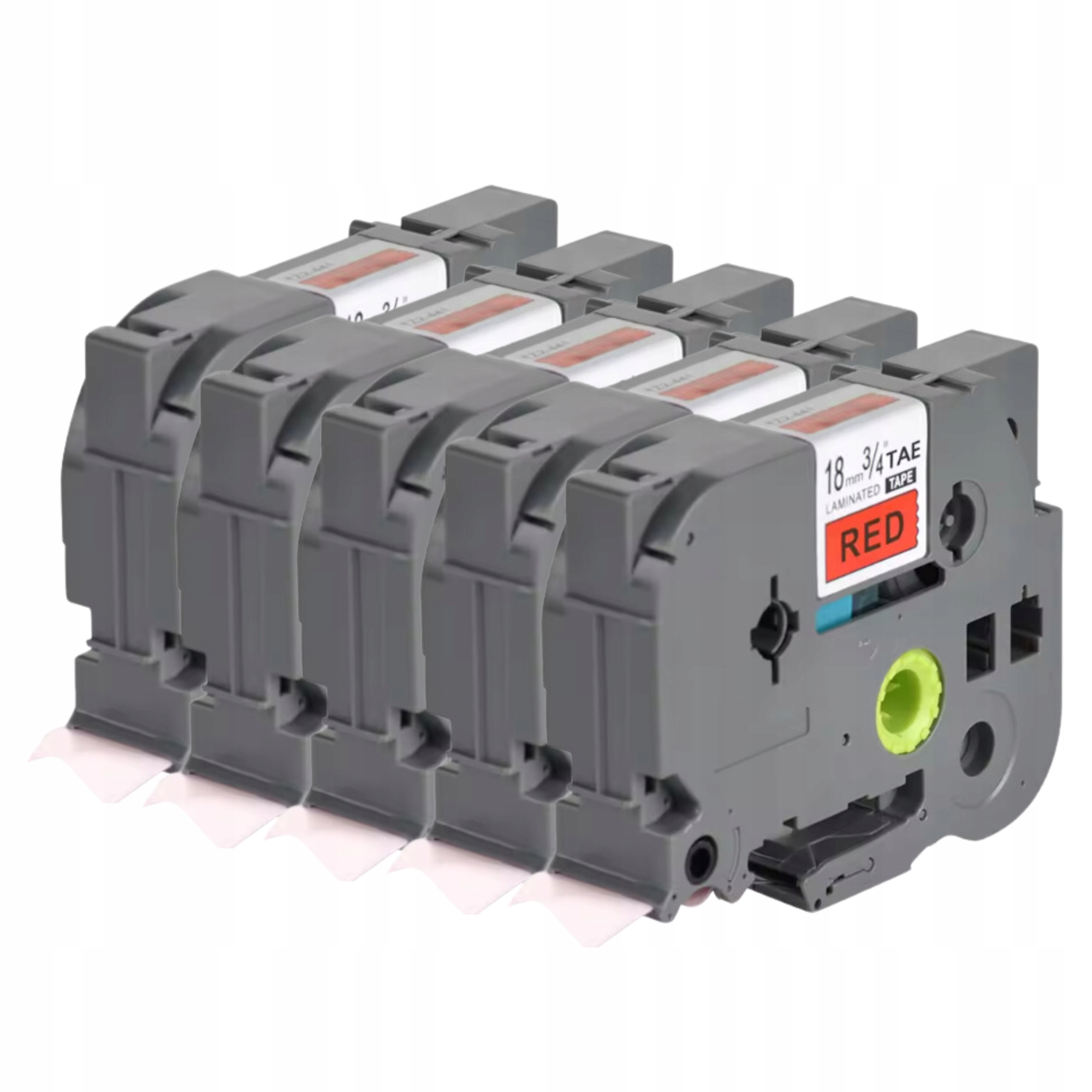 5x Páska pro Brother TZ-411 Černá na Červeném Odolná a spolehlivá