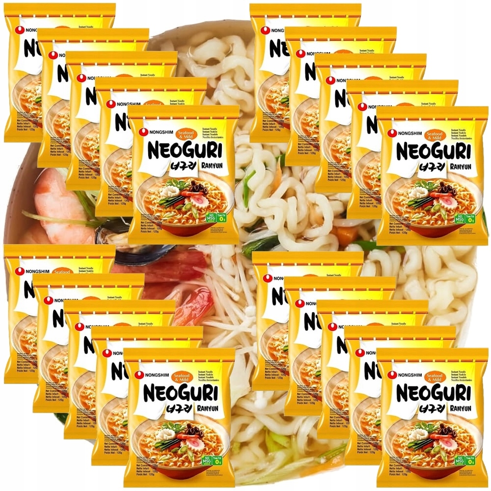 Levně Karton Korejská polévka Neoguri Ramen Plody moře Jemná 20 x 120 g Nongshim