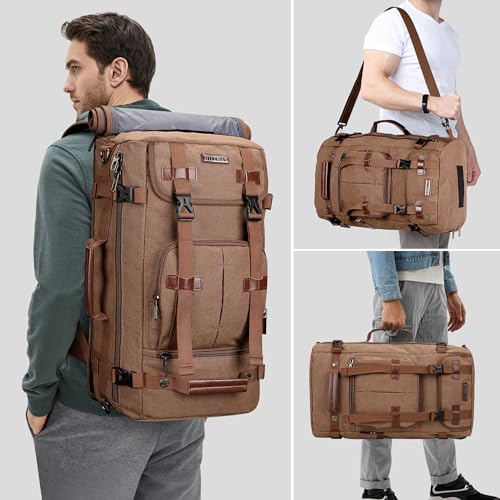 WITZMAN Plecak Podróżny Vintage Canvas Unisex Na Laptop 17 Calowy — miniatura 2