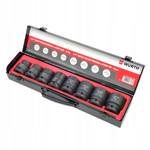 Wurth Sada Rázových Nástrčných Klíčů 3/4" 8 Ks 0714900500