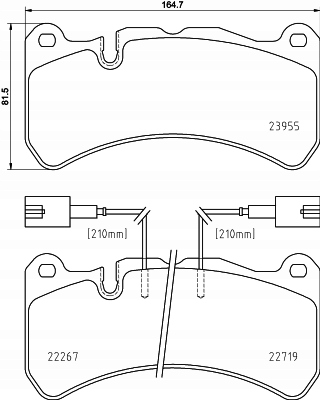 P 23 186 Brembo Комплект гальмівних колодок, гальмівних колодок