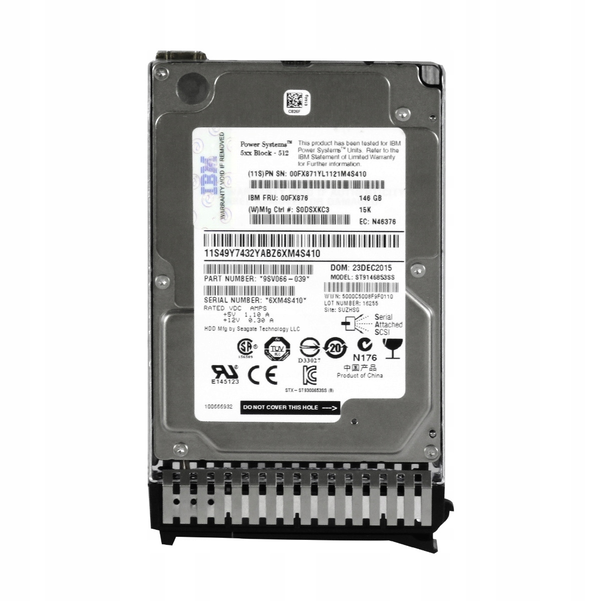 Ibm 00FX876 00FX871 146GB 15K 64MB SAS-2 2.5'' ST9146853SS