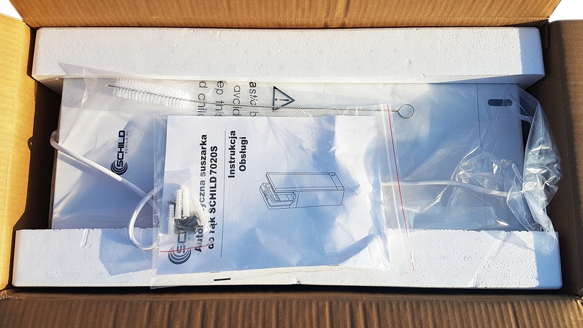 Suszarka do rąk automatyczna UV sterylizacja BIAŁA Marka Schild