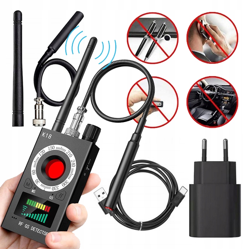 BEZPRZEWODOWY WYKRYWACZ SYGNAŁU K18, GPS ANALIZATORY SYGNAŁU, DETEKTOR GPS
