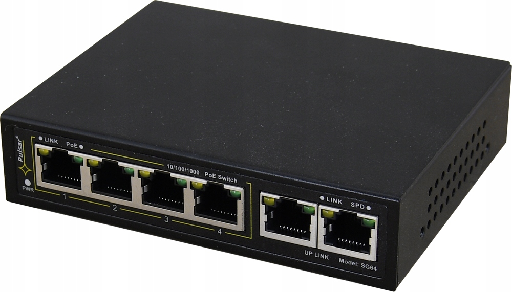 

Switch PoE 6-portowy do 4 kamer Ip SG64WP Pulsar