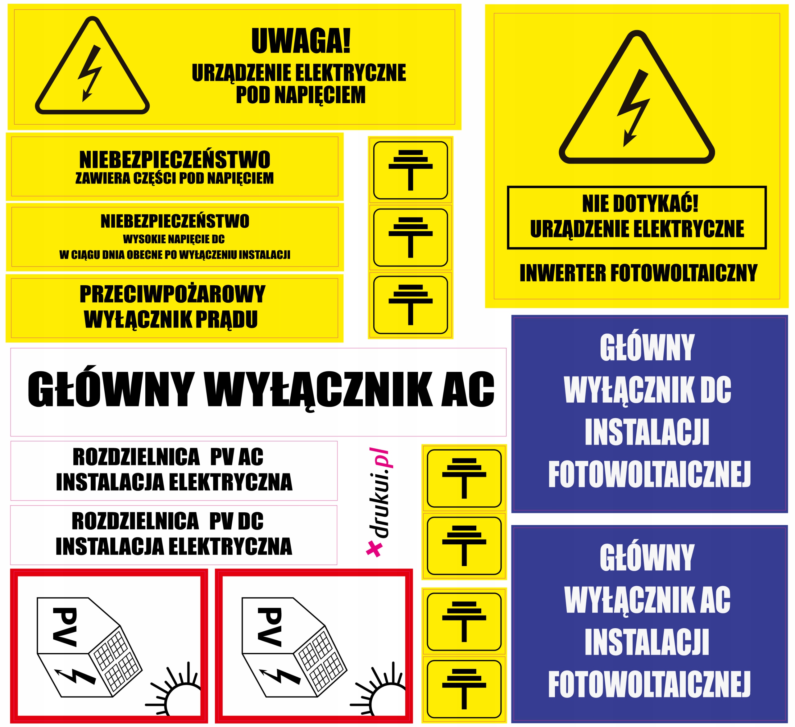 

Nowe wymogi naklejki elektryczne Fotowoltaika Pv