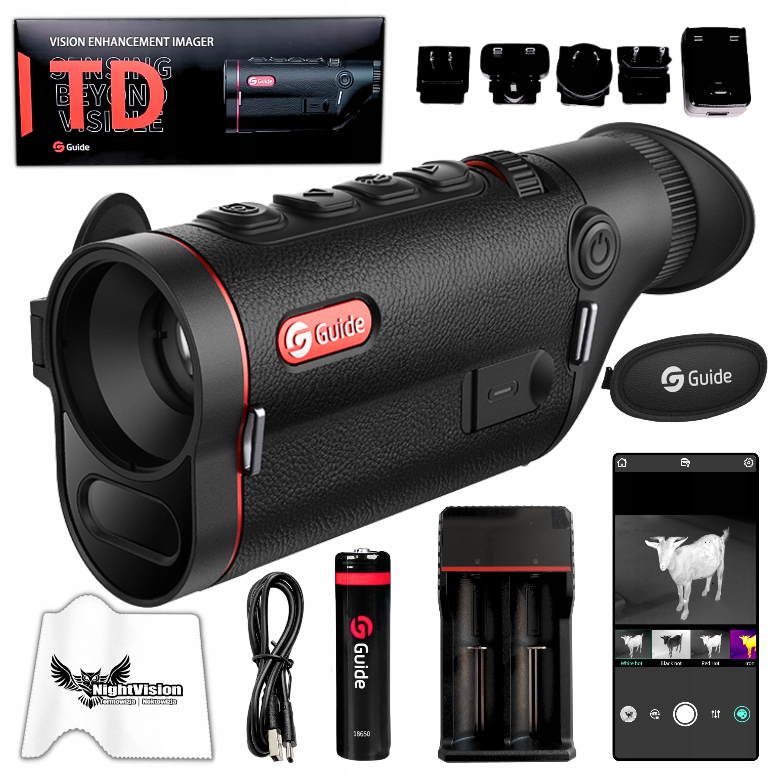 Termovizní kamera Monokulární termovizní kamera Guide TD633L TD3