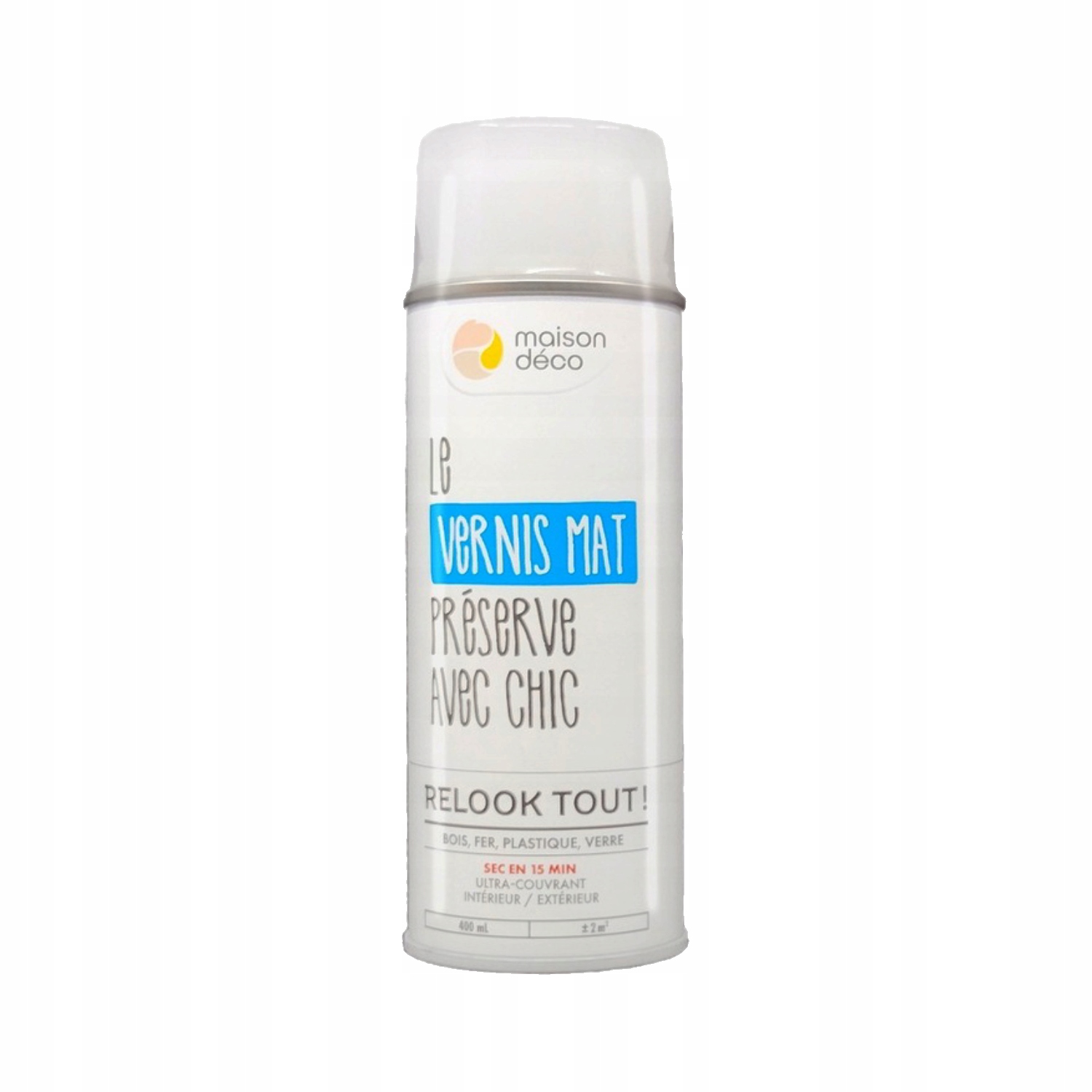 Lakier bezbarwny spray 400 ml matowe wykończenie, szybkoschnący