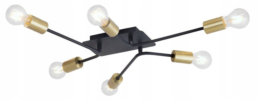 Čierna stropná lampa Lanny industriálna do obývacej izby Rabalux