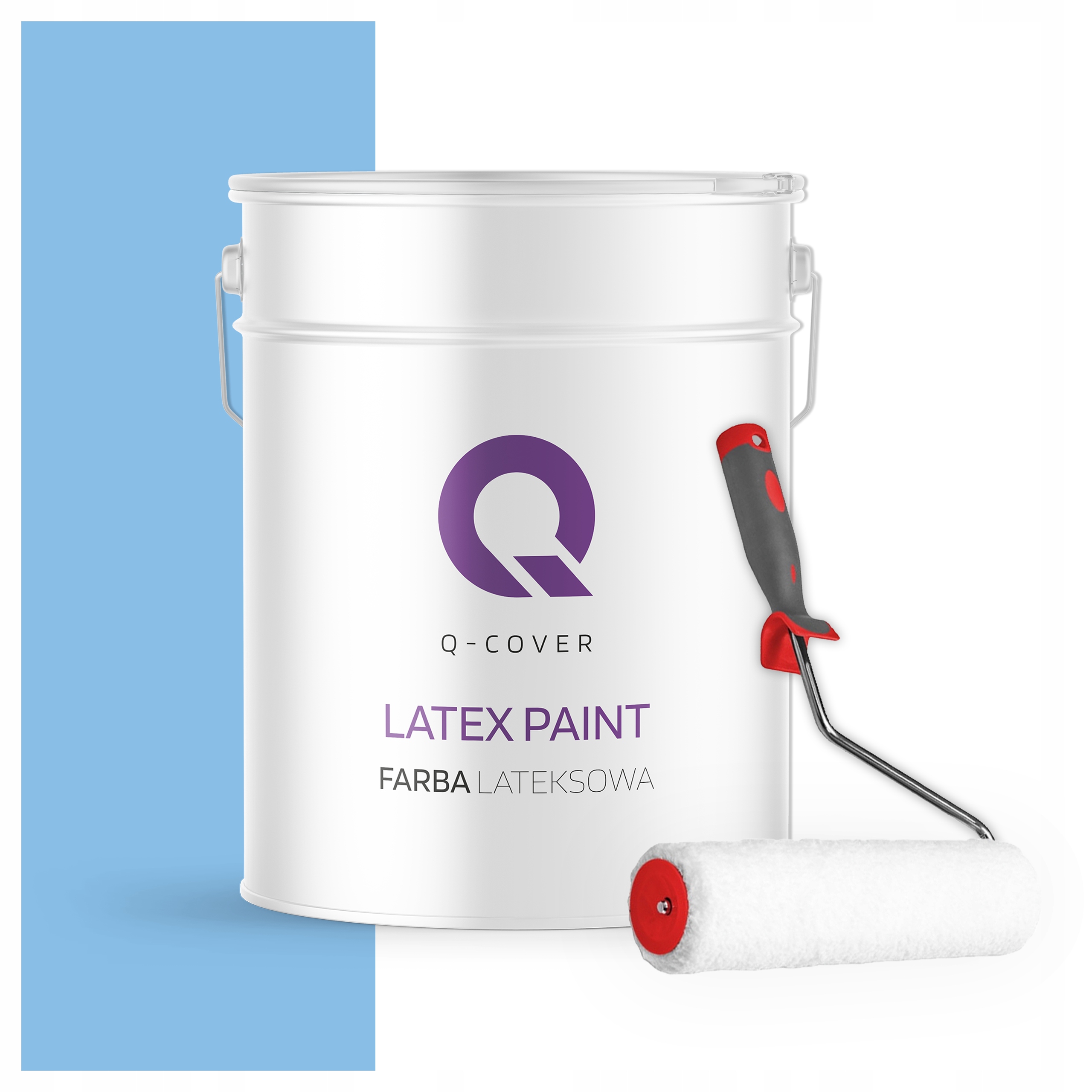 Latexová farba na steny stropov Hlboký mat 10L Kráľovská modrá valček