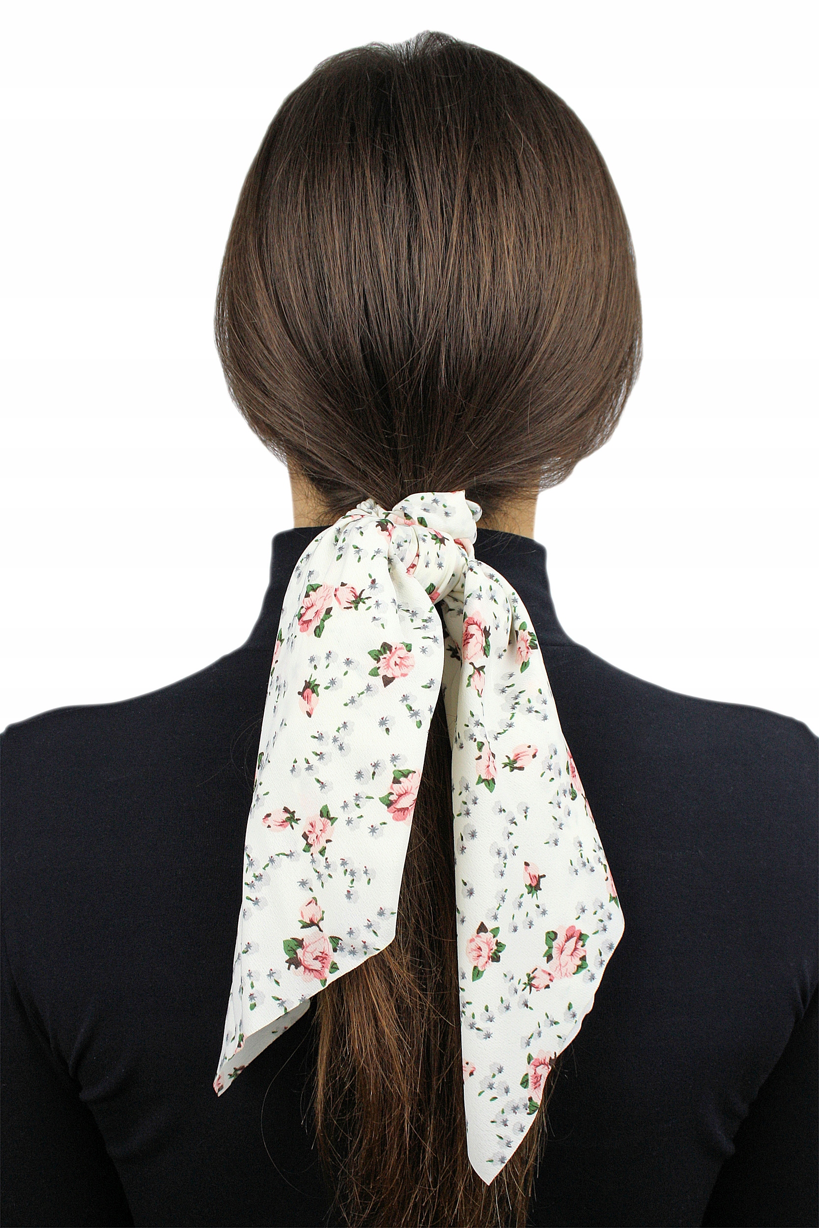 GUMKA DO WŁOSÓW BIAŁA W KWIATKI OWIJKA SCRUNCHIE Rodzaj pojedyncza gumka