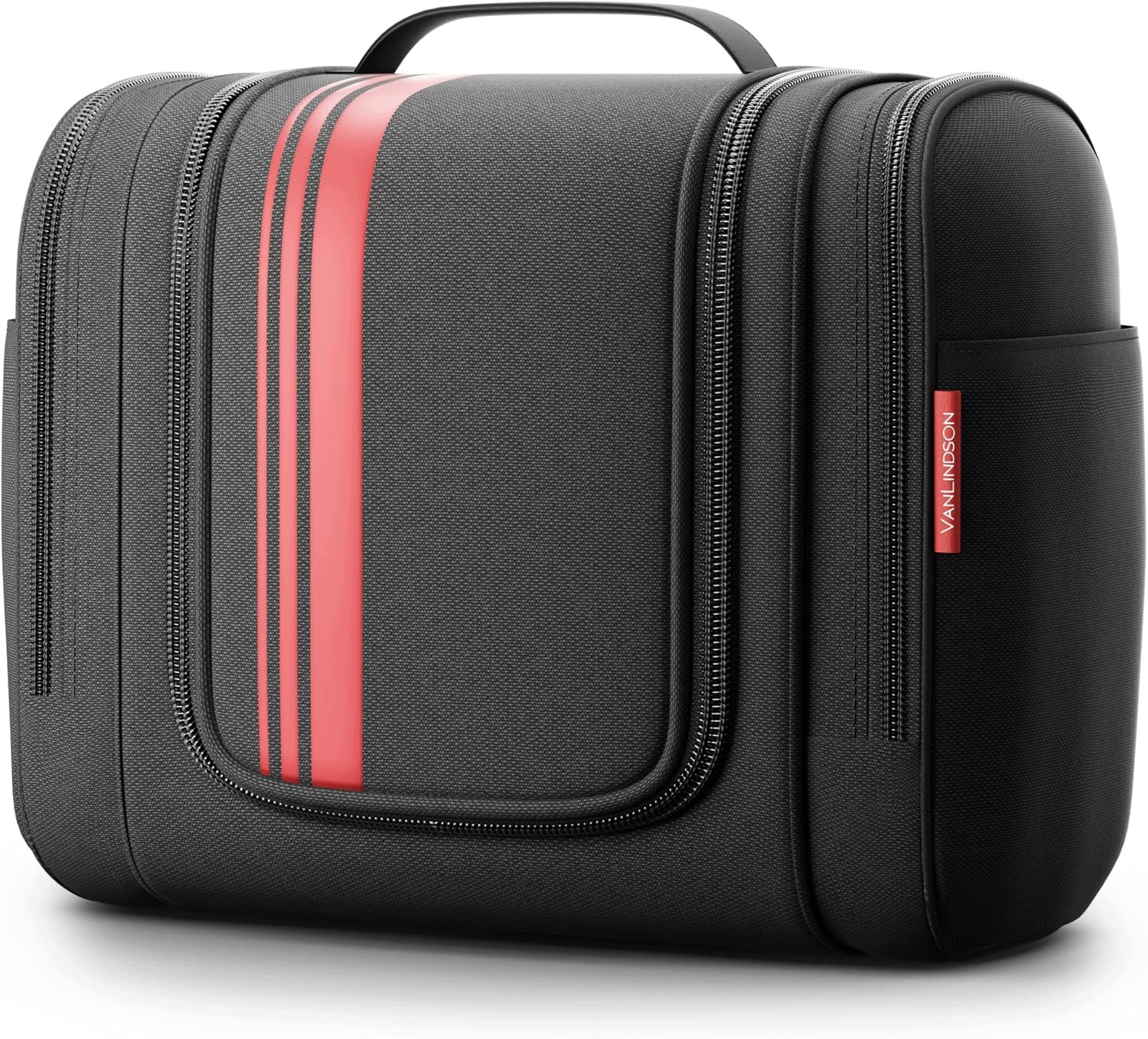 Kosmetyczka XXL 9 l czarno-różowa podróżna organizer 3w1