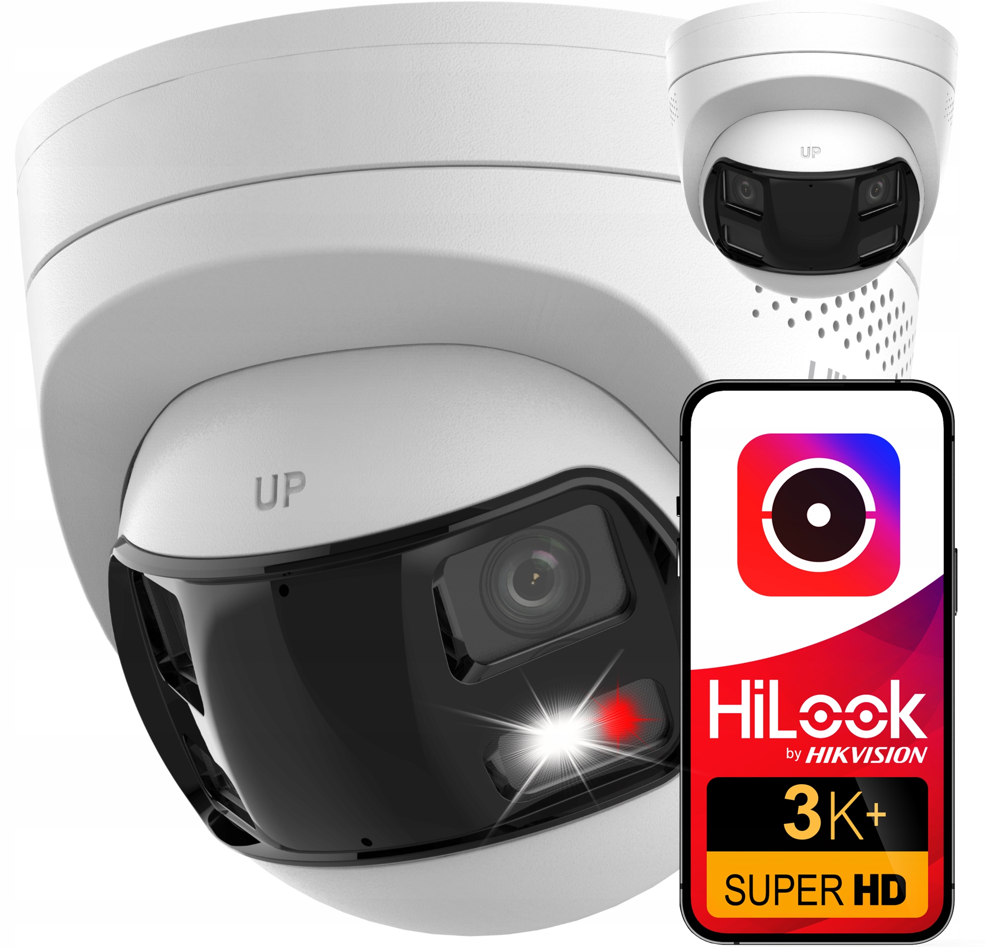 Ip kamera 6MPx 180° panoramatická HiLook by Hikvision Hybrid Light Audio PoE