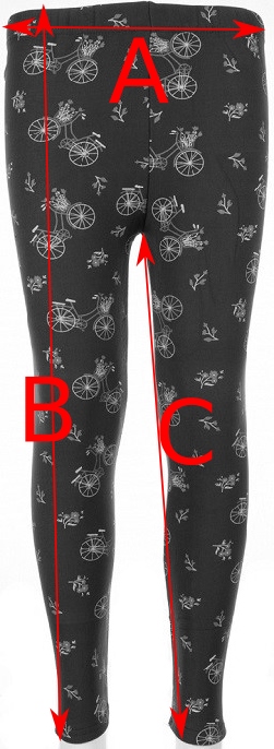 CIEPŁE legginsy M-313G8 GETRY OCIEPLANE 122/128 Płeć dziewczynki