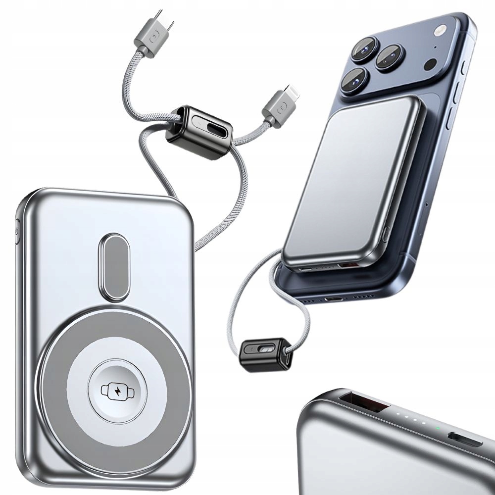 Powerbanka Rychlé Nabíjení 10000 mAh Usb Lightning Bezdrátová Výkonná Qc