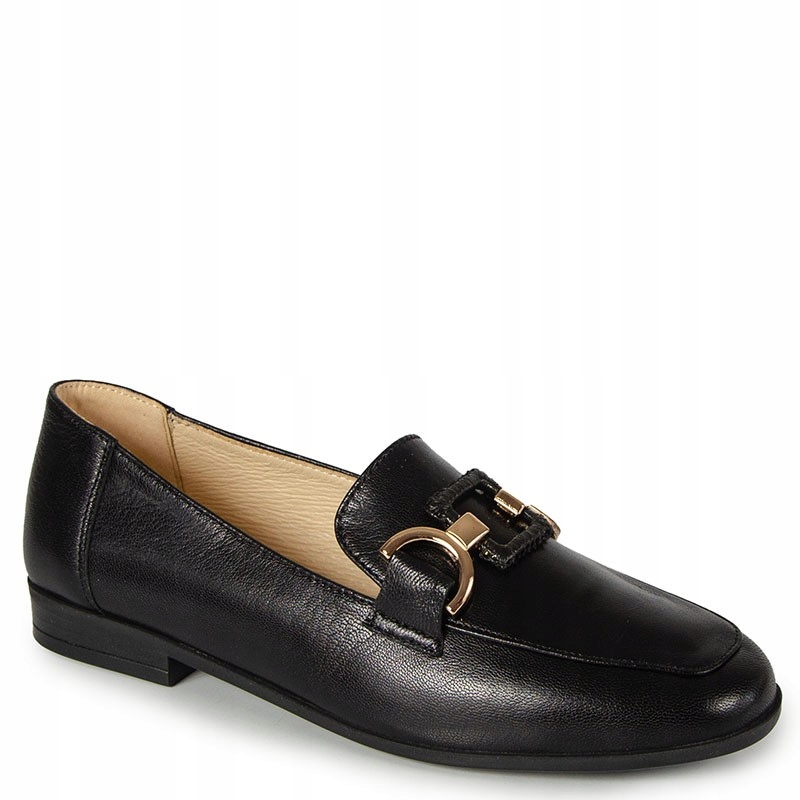 Chebello 4613 Černé Kožené Mokasíny S Ozdobou 38