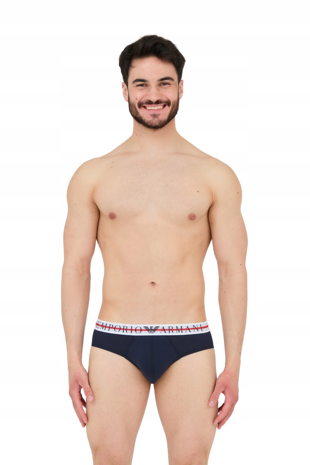 Emporio Armani Tmavě modré slipy 3-pack S