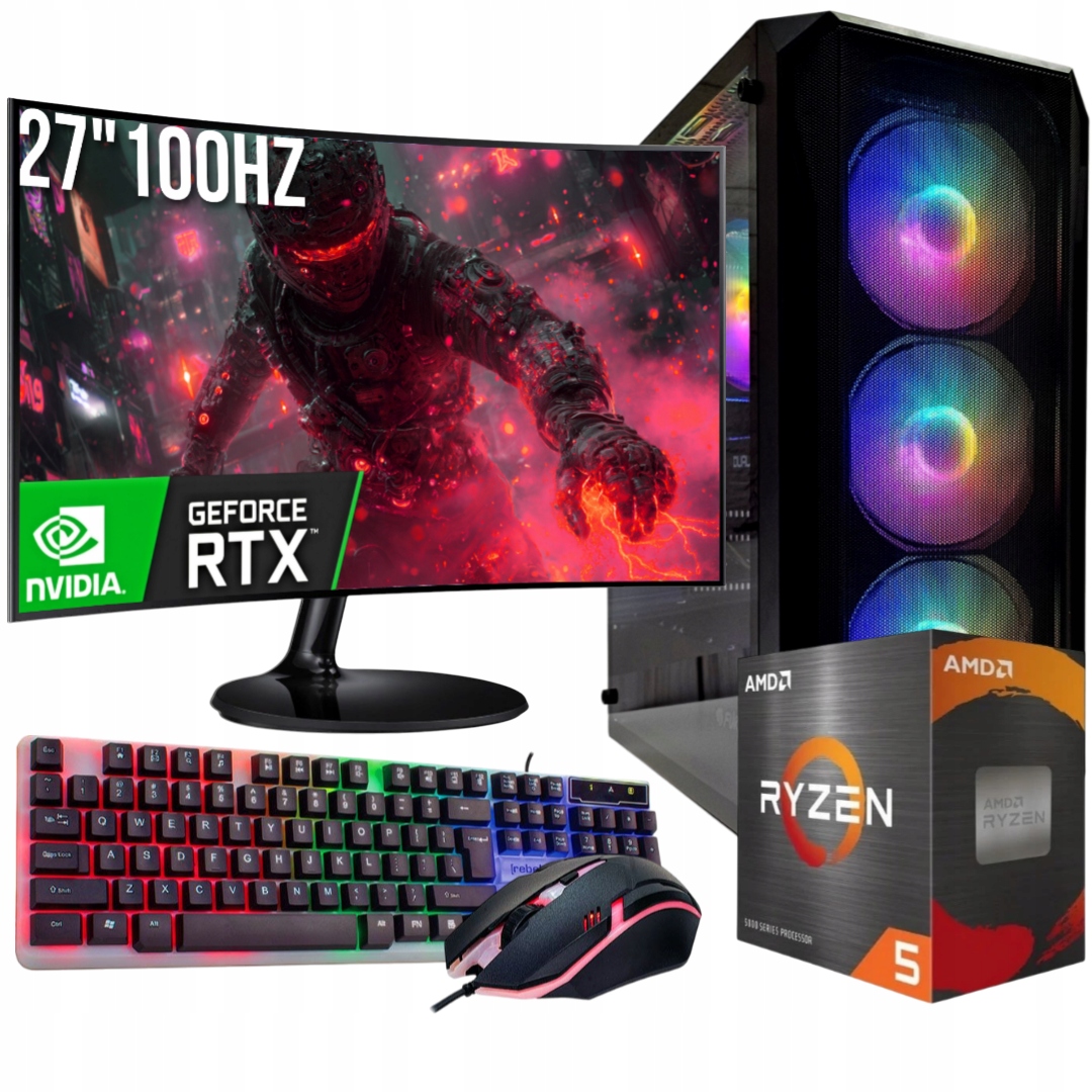 Herní Set Ryzen 5 5600 32GB Rtx 5060Ti 16GB Wi-Fi WIN11 Monitor 27