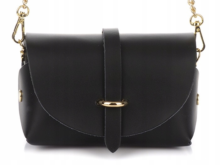 

Włoska Skórzana torebka Wieczorowa łańcuszek P45