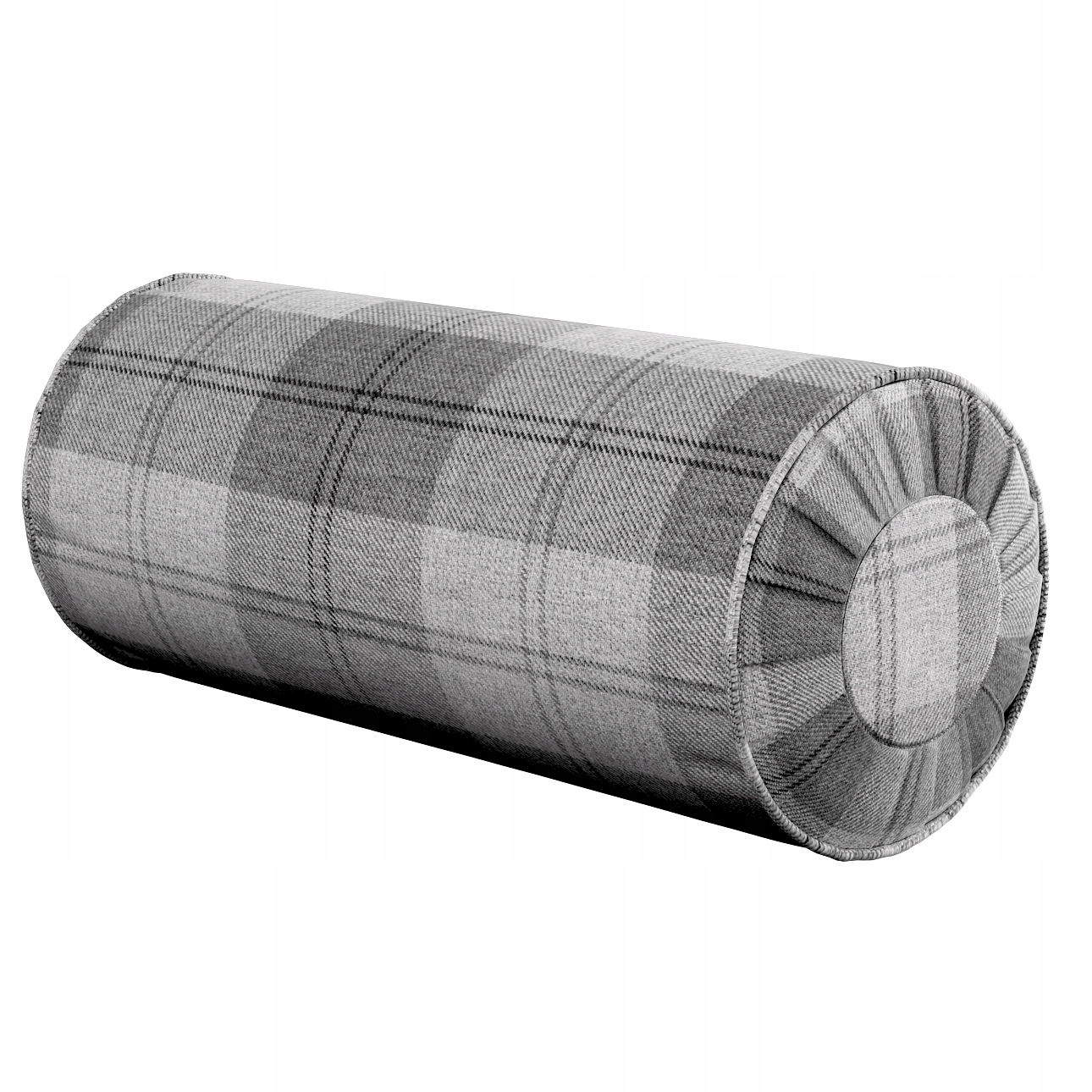 Dekoria Polštář váleček se záložkami šedý