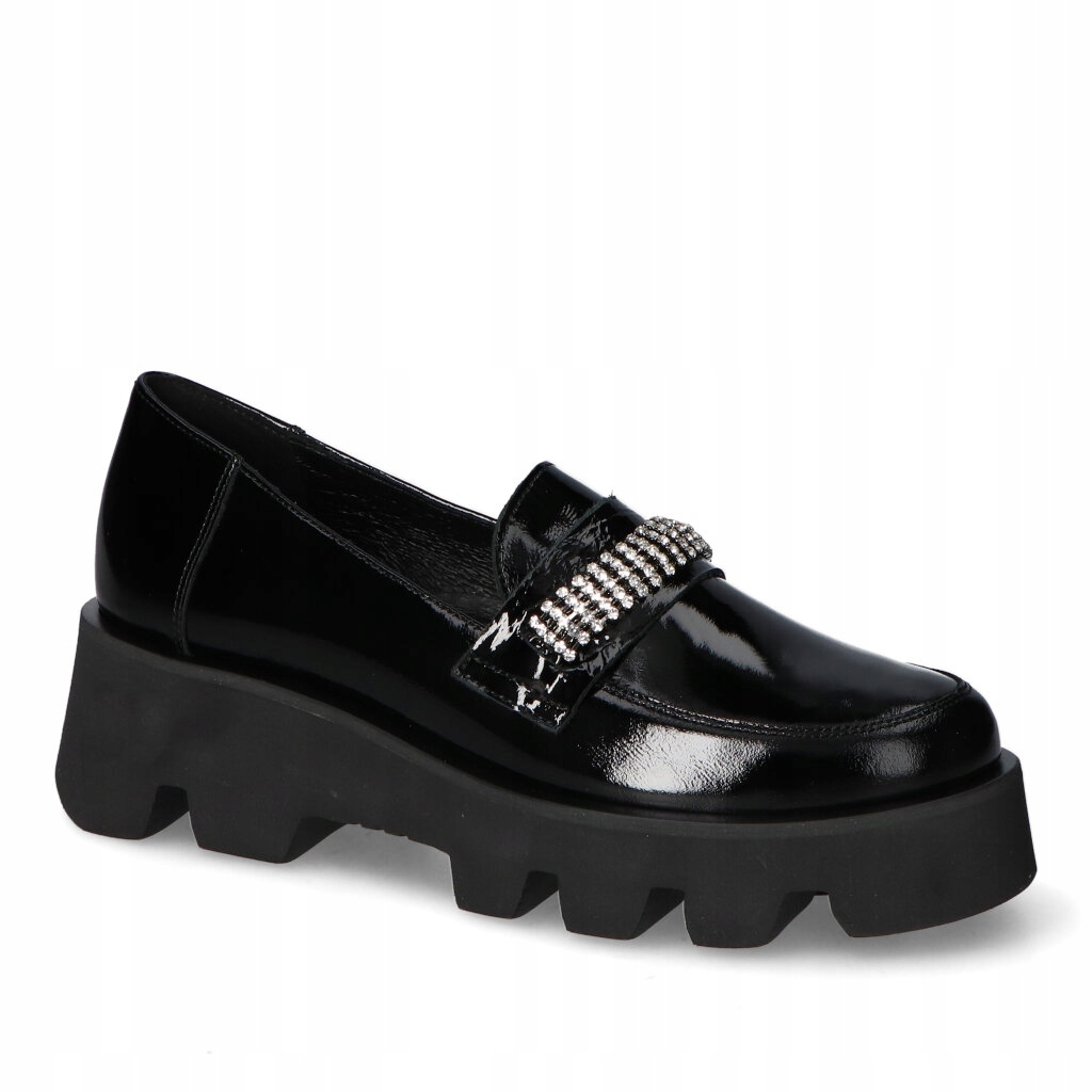 Mokasíny Laura Messi 2600/600 Černý lak 37