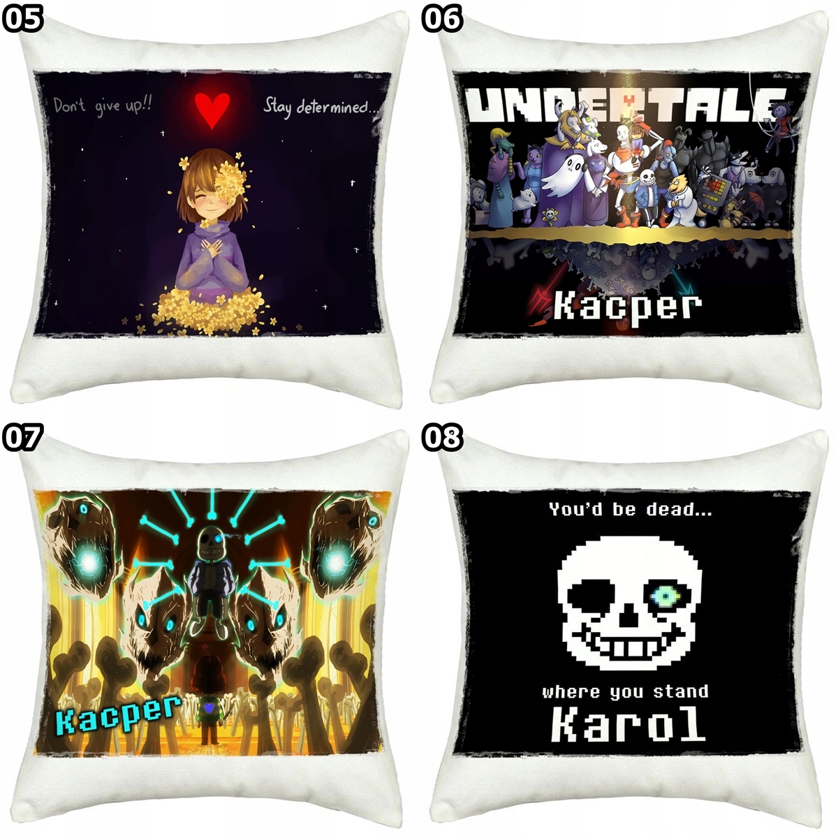 PODUSZKA UNDERTALE SANS + IMIĘ Wysokość 40 cm