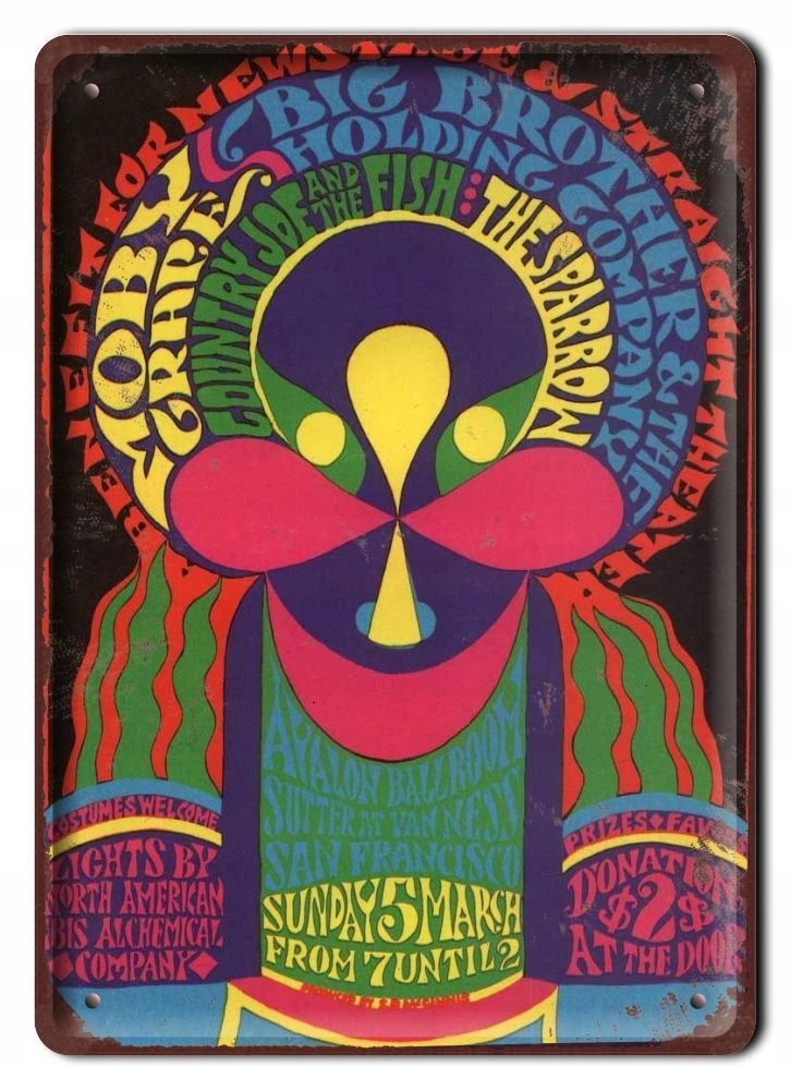Rock Plakat Metalowy Szyld Obrazek Retro #10743