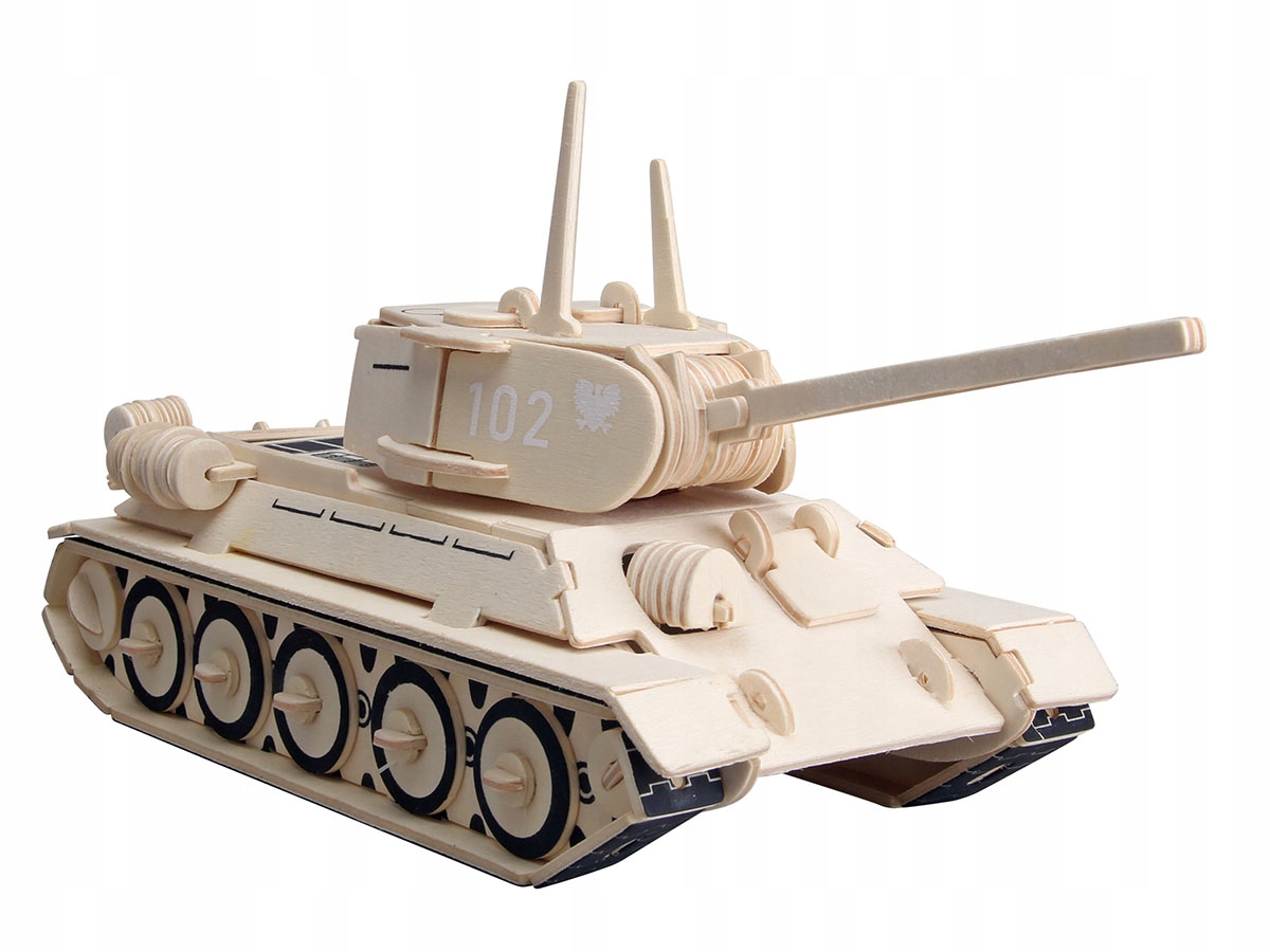 

Czołg T-34 Rudy 102 składanka drewniana model P175