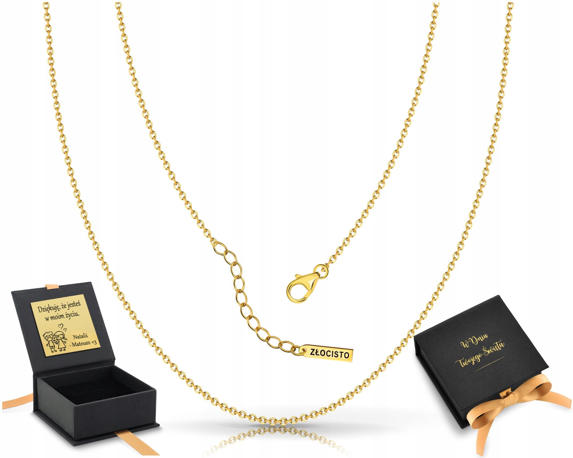 Pozlacený tenký krátký dámský řetízek Ankr 60 63 cm stříbro 925