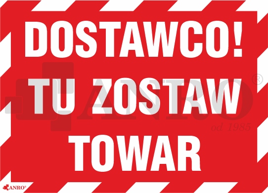 ZNAK DOSTAWCO TU ZOSTAW TOWAR 166 FS