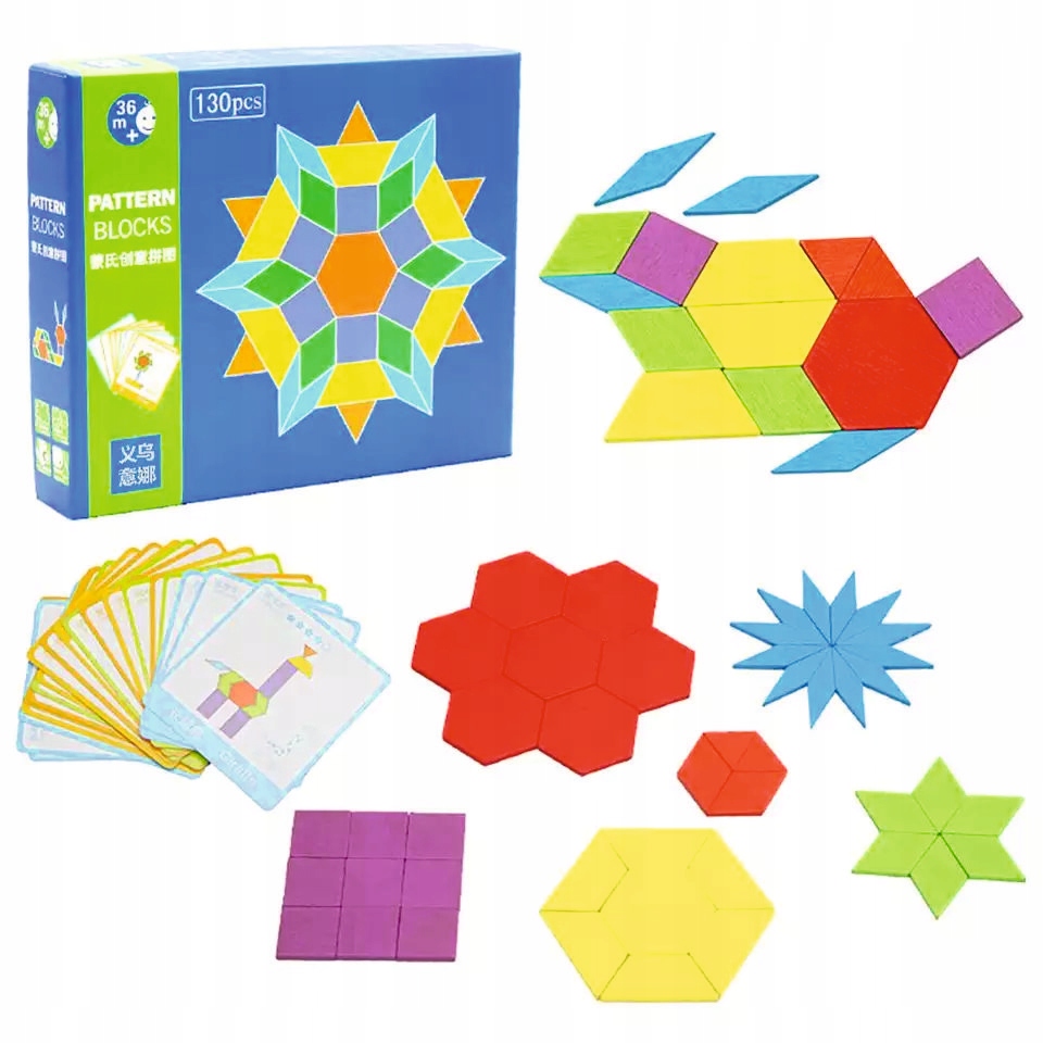 

Drewniana Układanka Montessori Klocki Puzzle Gra