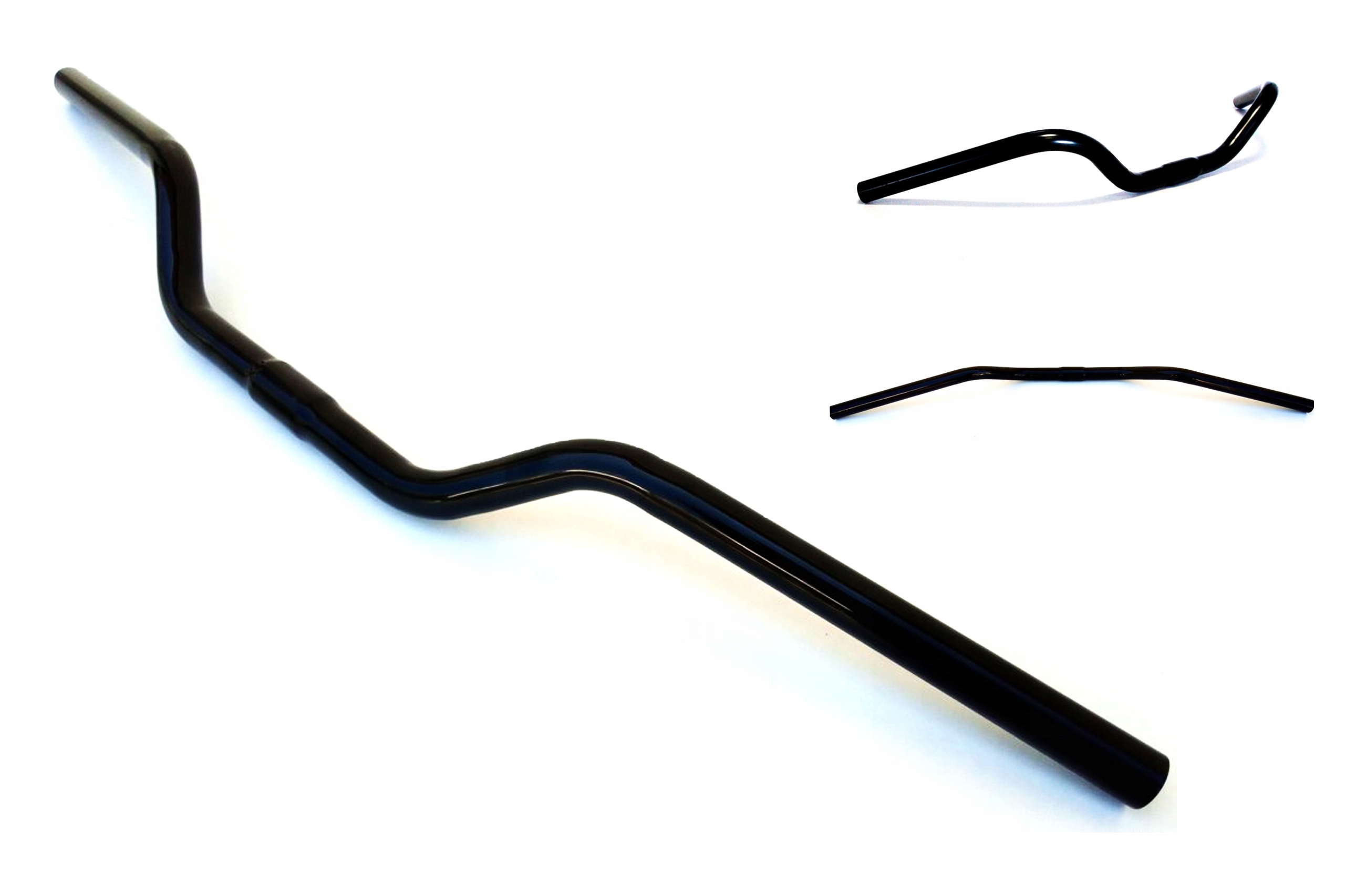 

Kierownica Wave 640x70 25,4mm Wygięta Czarna Stal