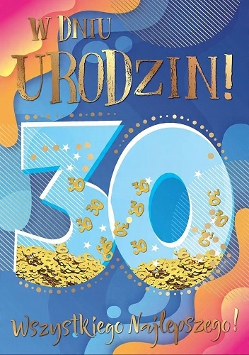 

30 urodziny kartka z życzeniami konfetti KNF35