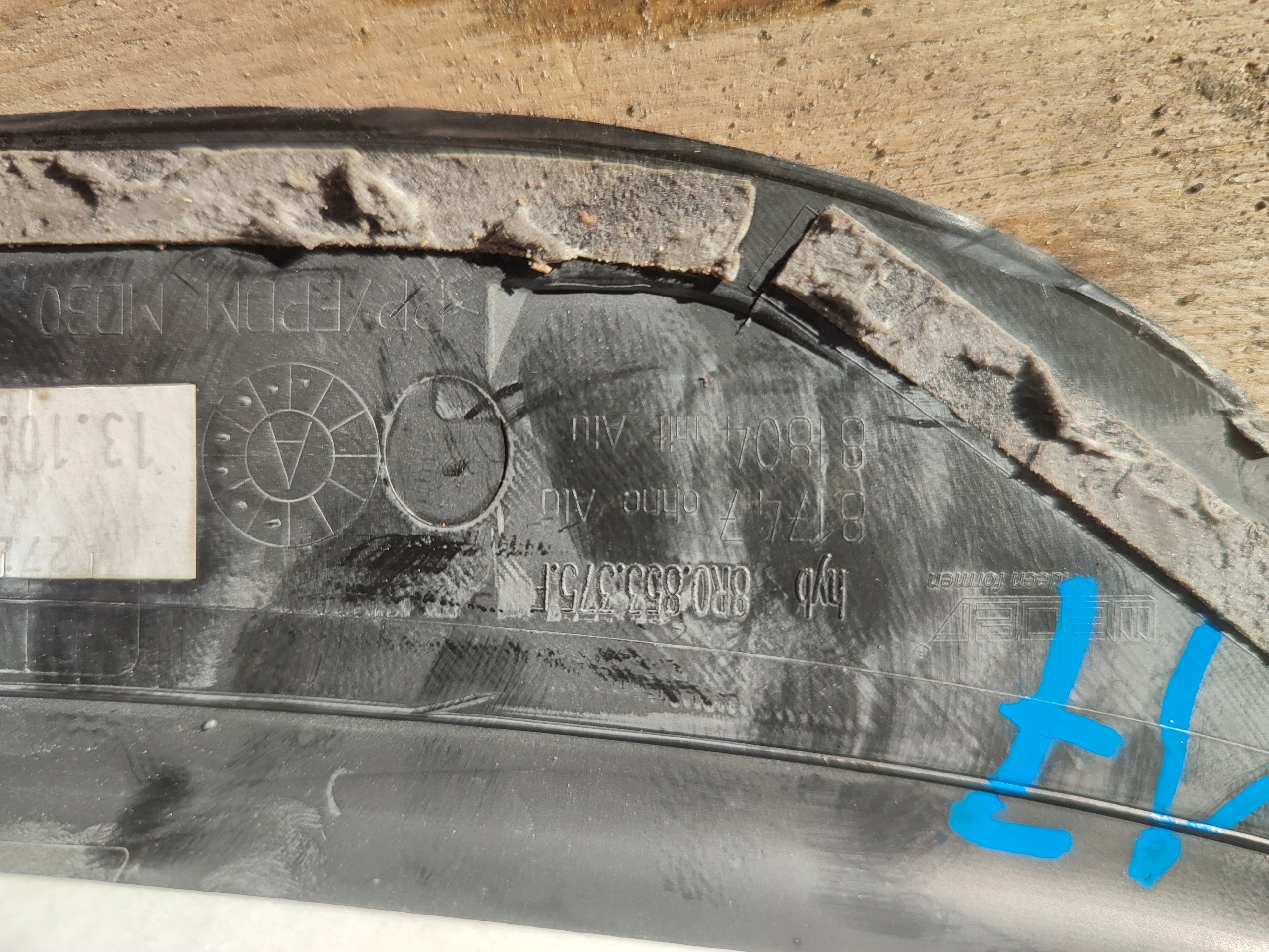 moulding threshold left rear part S-LINE AUDI Q5 8R0853375C
