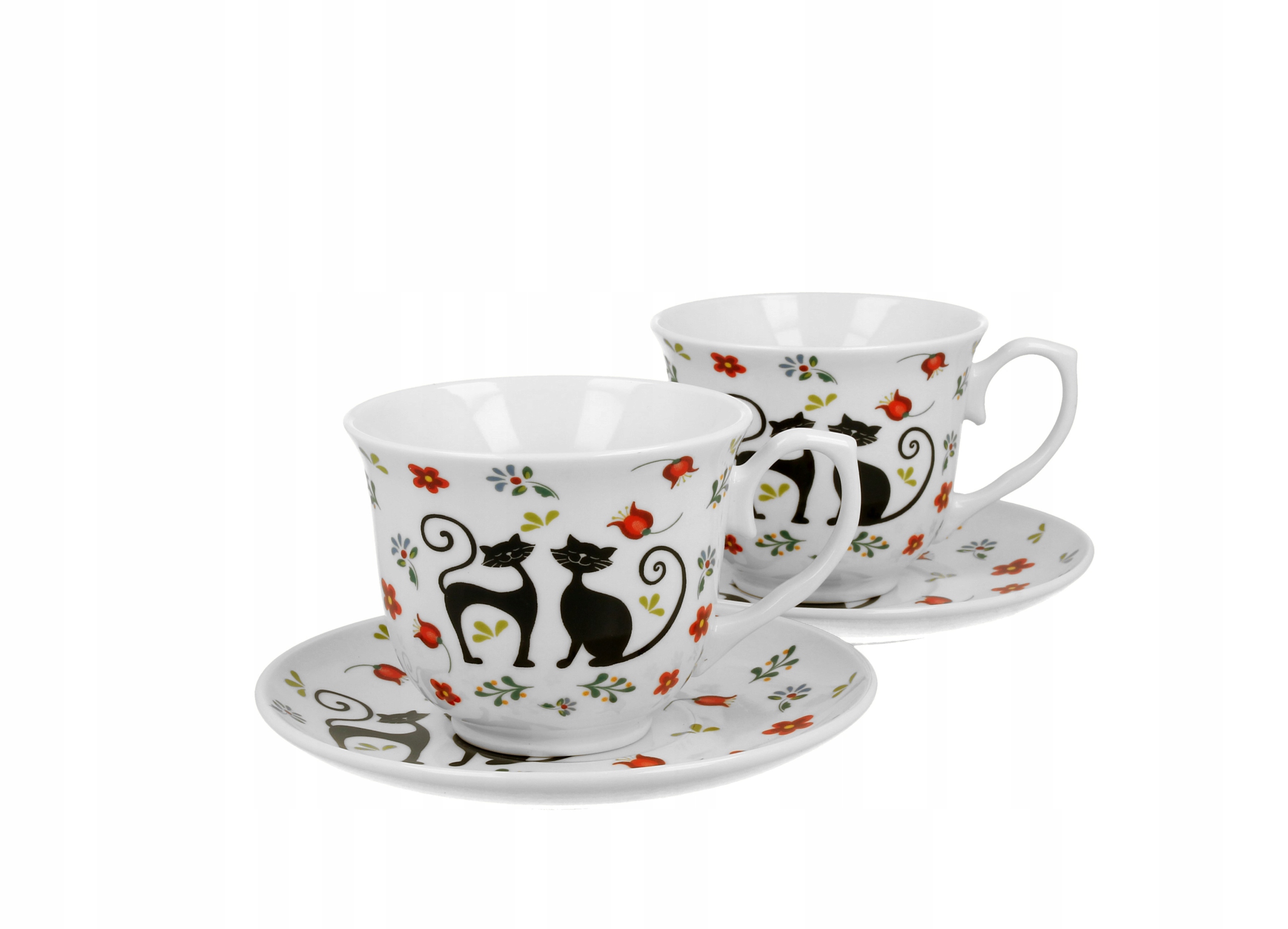 Zestaw filiżanek komplet 2 szt KOTY ETNO (PVC) Pojemność 250 ml