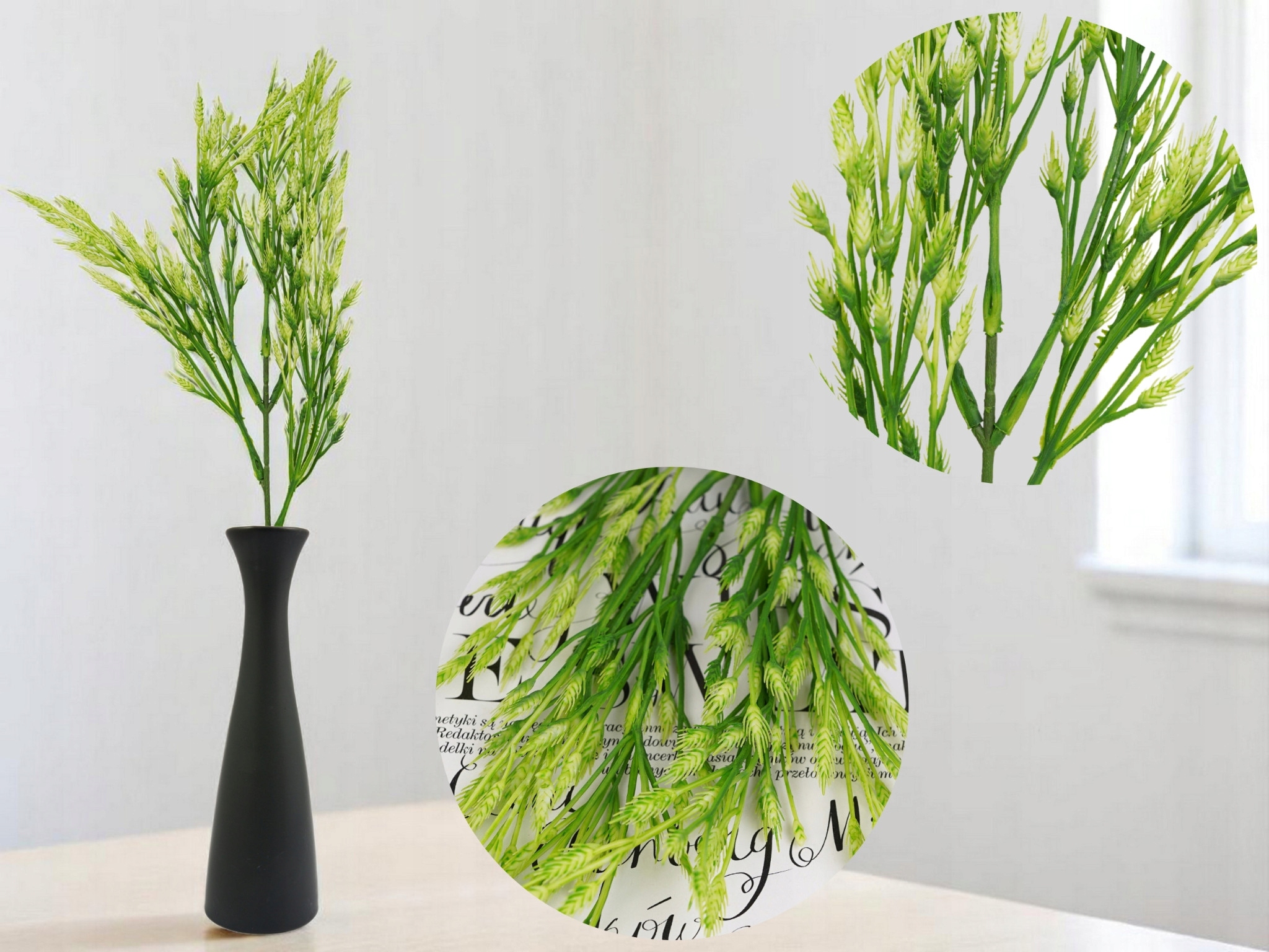 BOHO GAŁĄZKA ZIELONA DODATEK DO STROIKÓW BUKIETÓW 47cm DŁUGA ROŚLINA Rodzaj galązki