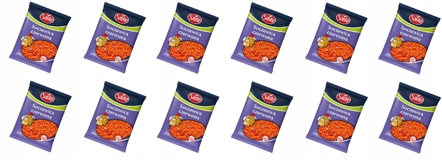 Levně 12 x 350 g Sante Červená Čočka Karton