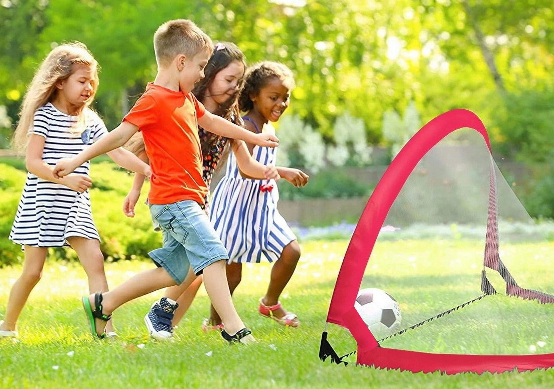 2 X SAMOROZKŁADAJĄCA SIĘ BRAMKA GRY W PIŁKĘ NOŻNĄ + POKROWIEC Marka Seven For 7