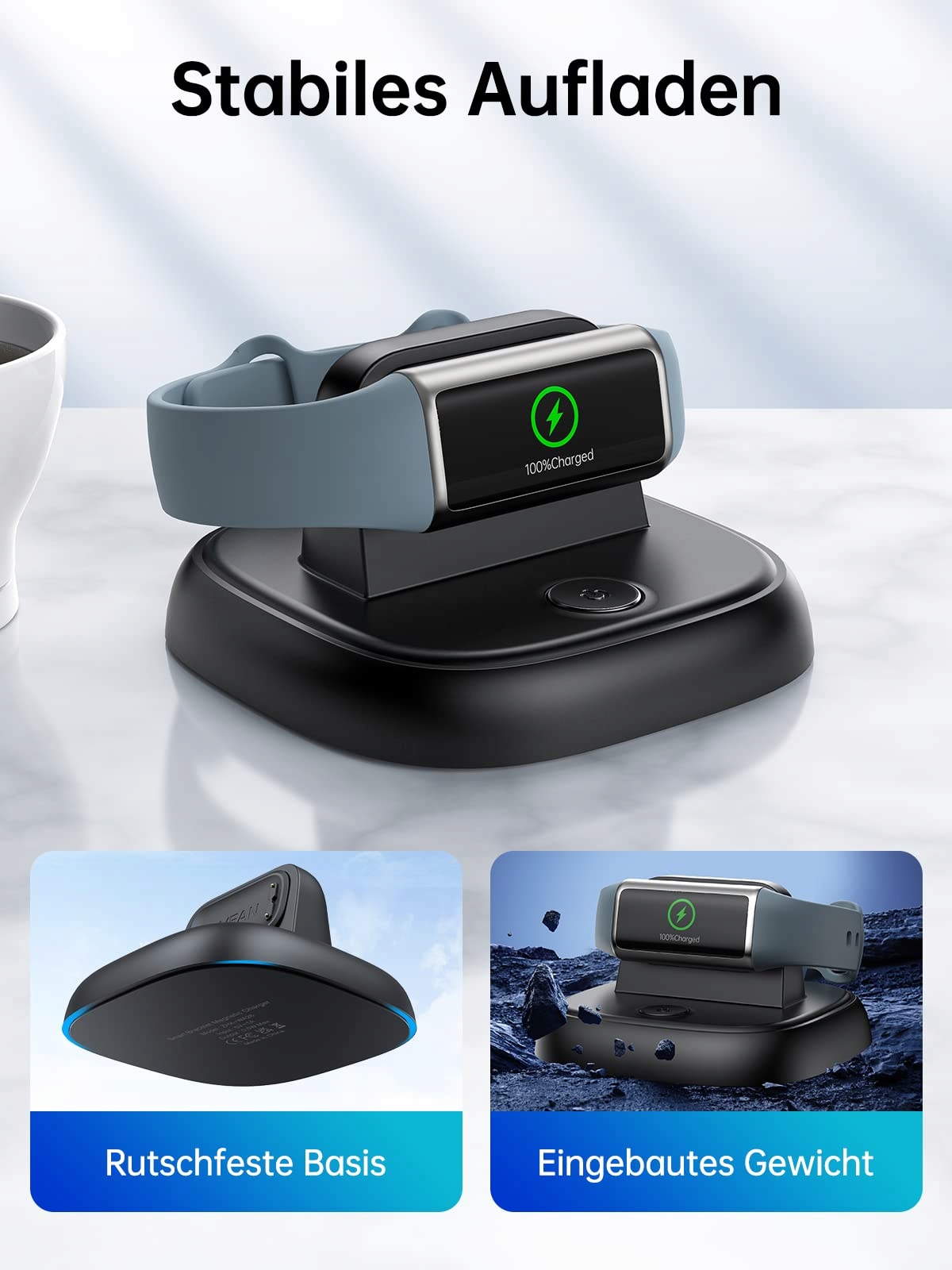 LVFAN Ładowarka Fitbit Charge 6 Szybkie Magnetyczne Złącze Reset Kabel — miniatura 6