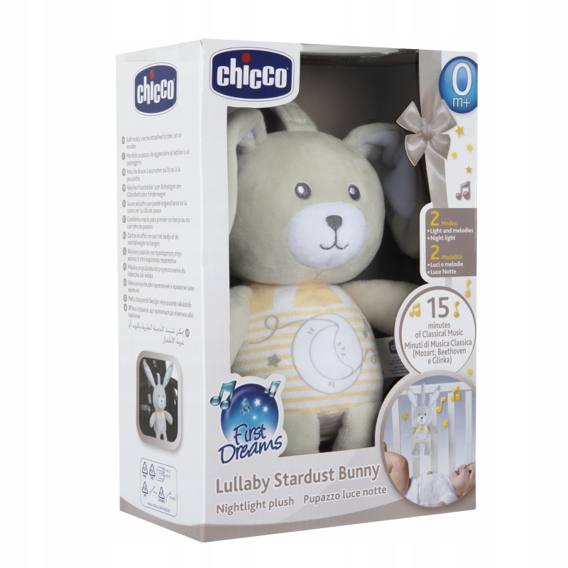 CHICCO Muzyczny Króliczek lampka przytulanka