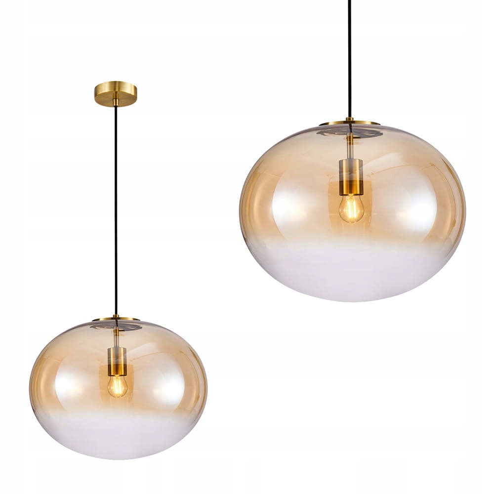 Lampa wisząca Campania 1xE27 do stylowej sypialni, szklany klosz Milagro