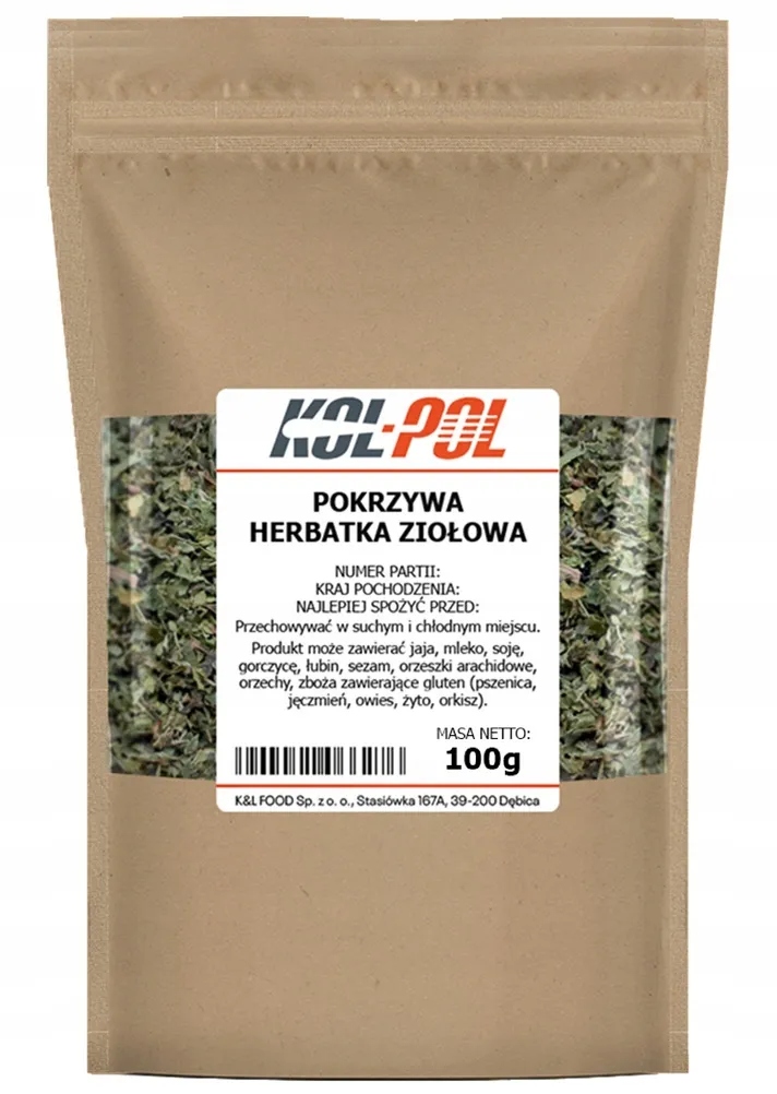 Kopřiva Čaj 200g Listy kopřivy sušené přírodní Kol-Pol