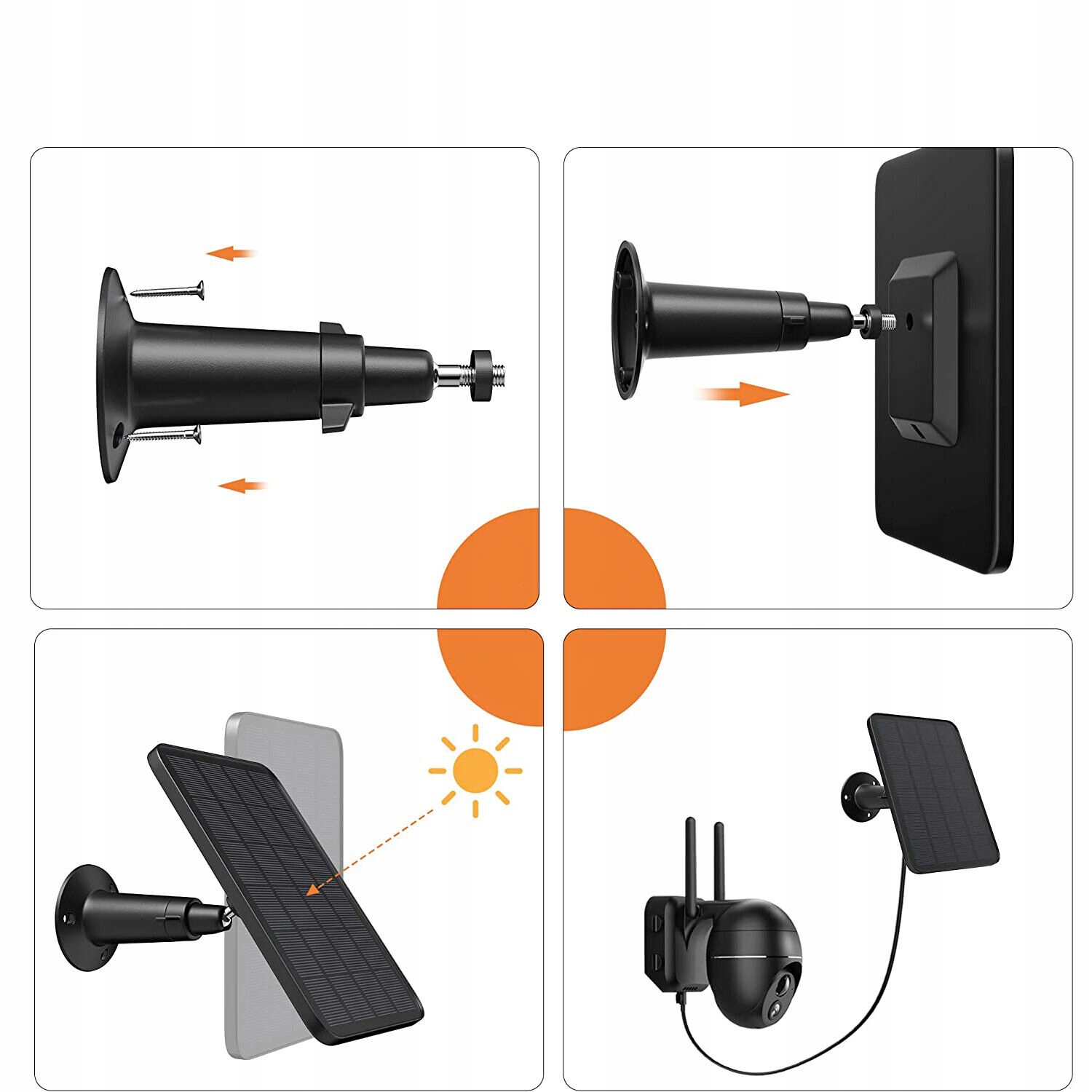 4W USB PANEL SŁONECZNY DO BEZPRZEWODOWEJ KAMERY ZEWNĘTRZNEJ WODOODPORNY Marka bez marki