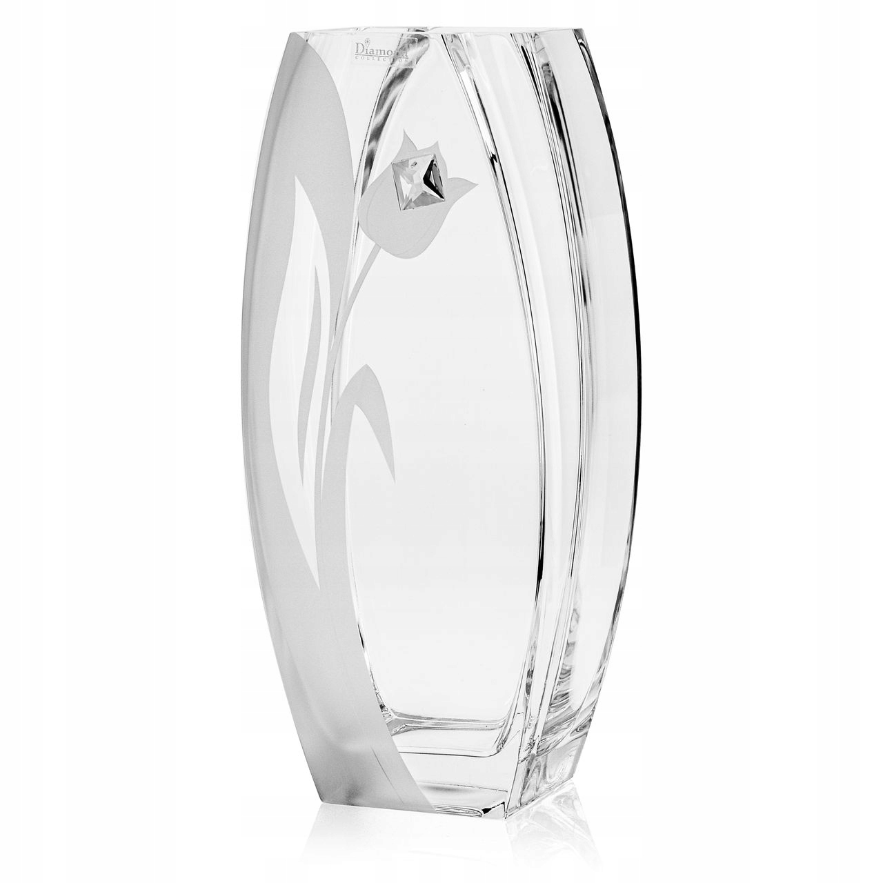 Dekorativní skleněná váza s hranolem krystalem Swarovski 32 cm X2772