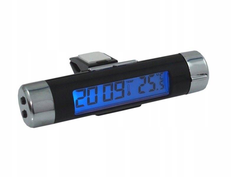 TERMOMETR SAMOCHODOWY WEWNĘTRZNY Z ZEGARKIEM