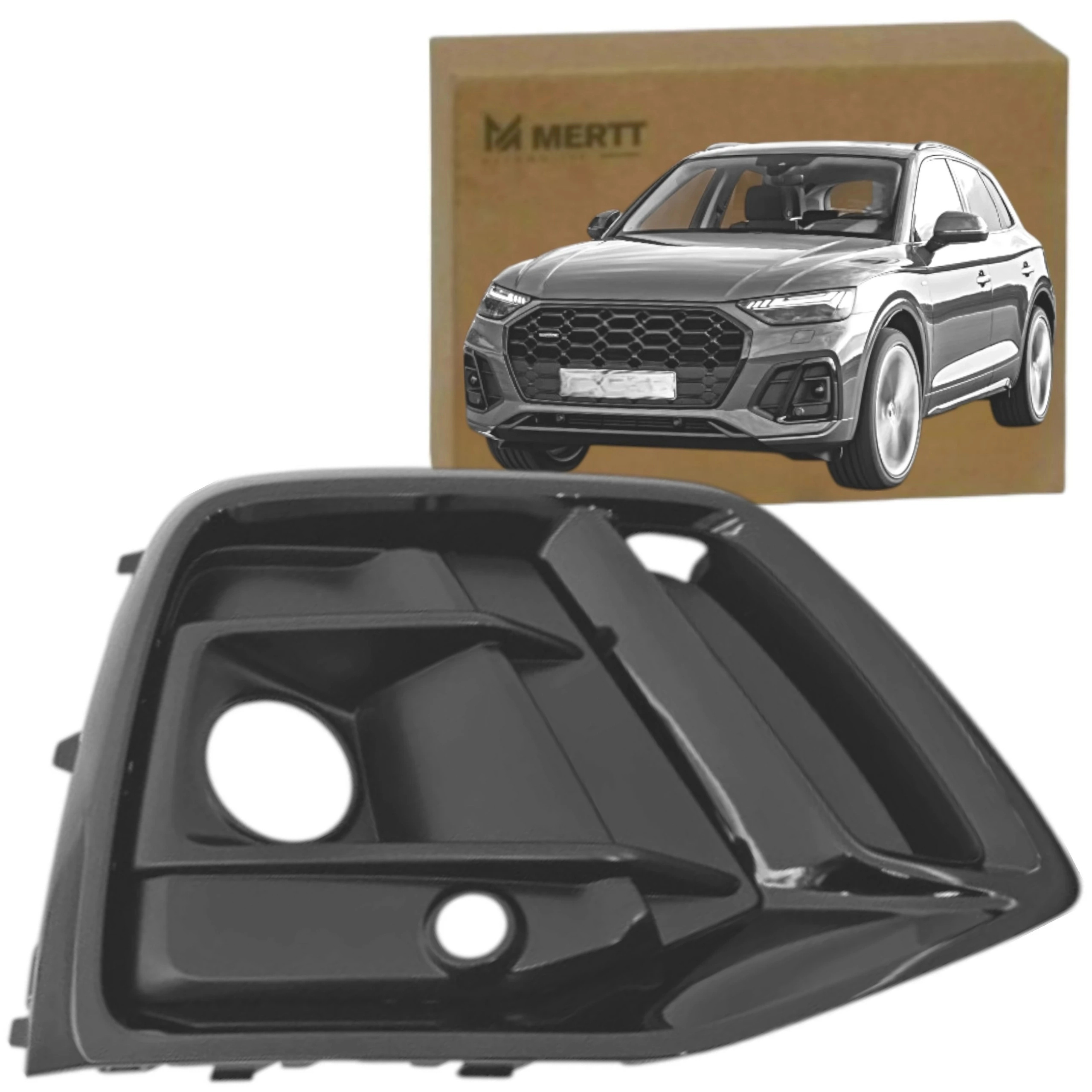 Audi Q5 Lift Fy 2020- Nárazník Pravý Lesklý Střed Černá Krytka P