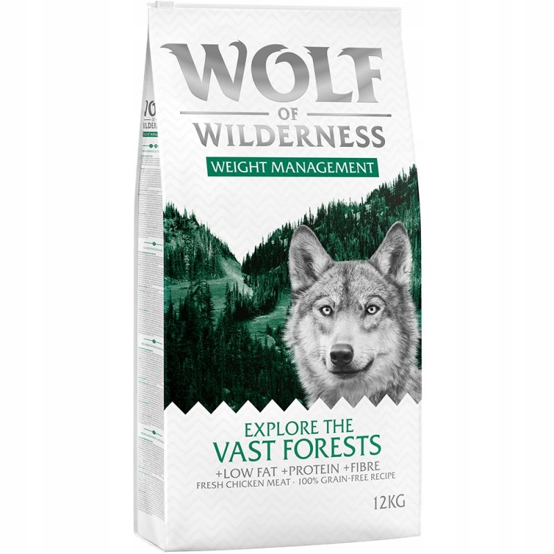 Wolf of Wilderness "Prozkoumejte rozlehlé lesy" Weight Management 12 kg
