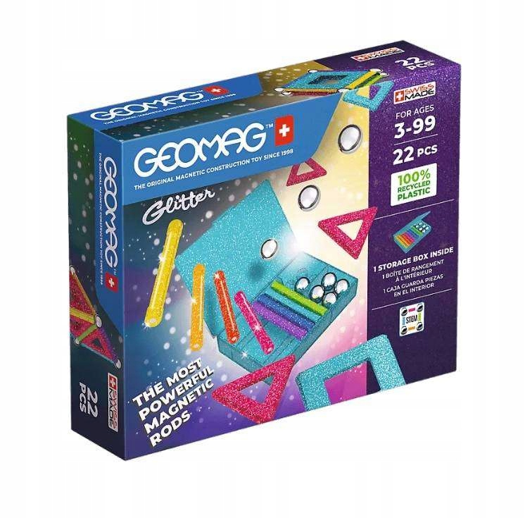 

Geomag Glitter Klocki magnetyczne 22 el.