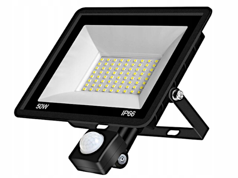 Hermetický venkovní halogen 50W IP65 detektor